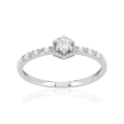 Bague argent zirconias