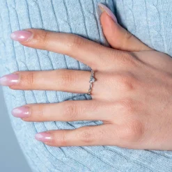 Bague argent zirconias