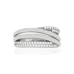 Bague argent 925, zirconias.