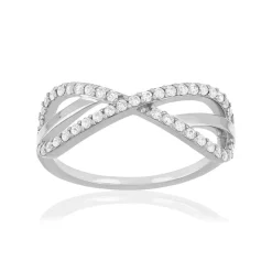 Bague argent 925 zirconias