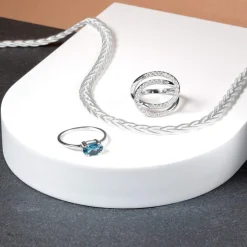 Bague argent zirconias