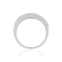 Bague argent 925, zirconias.
