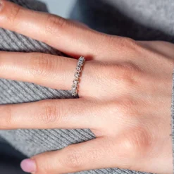 Bague argent zirconias