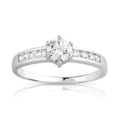 Bague argent 925 zirconias