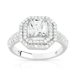 Bague argent 925 zirconias