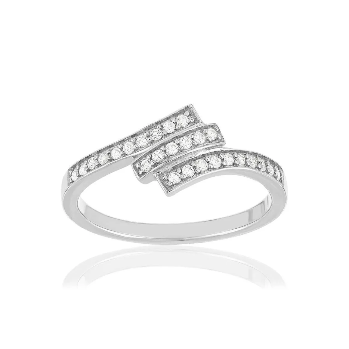 Bague argent 925 zirconias