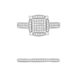 Bague argent 925 zirconias