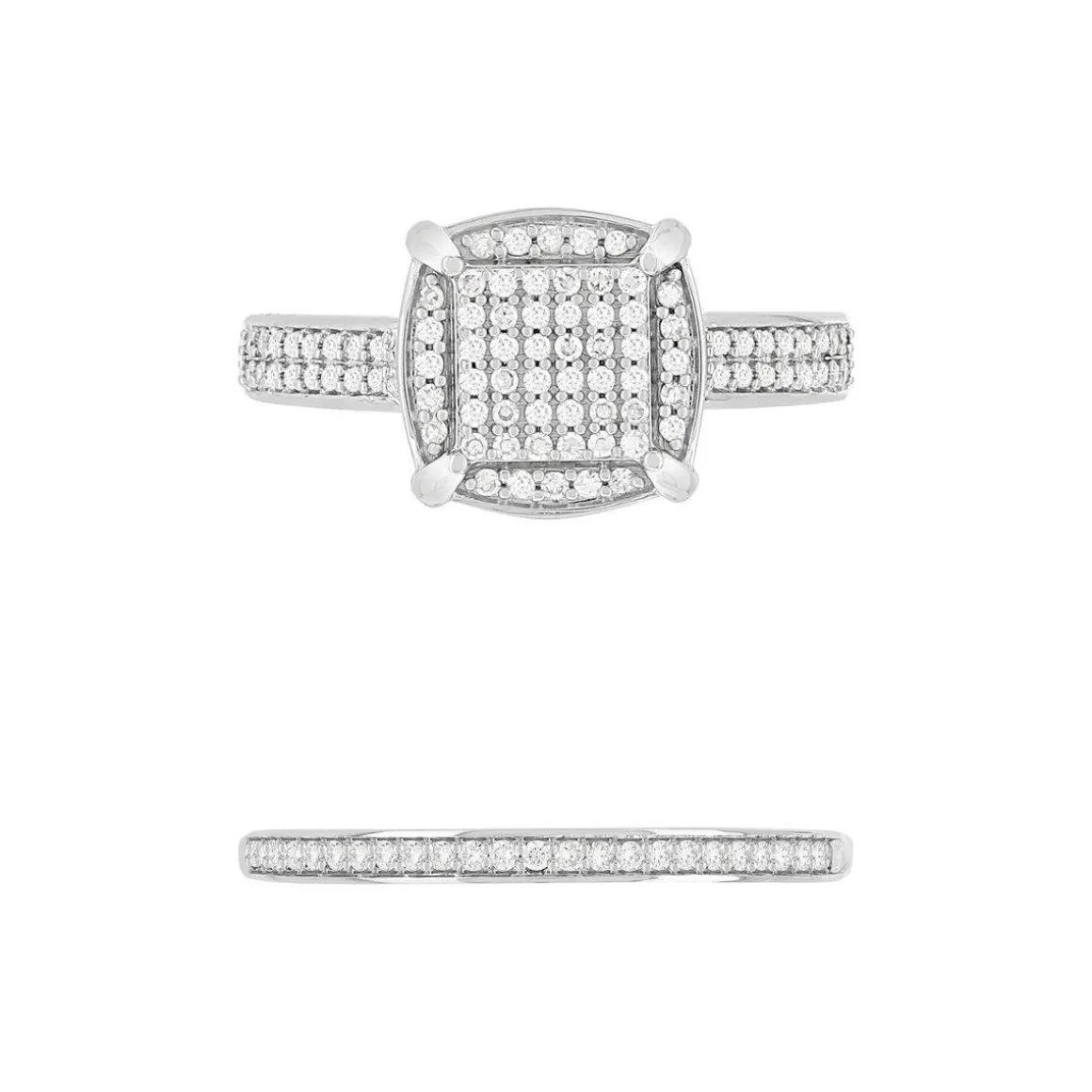 Bague argent 925 zirconias