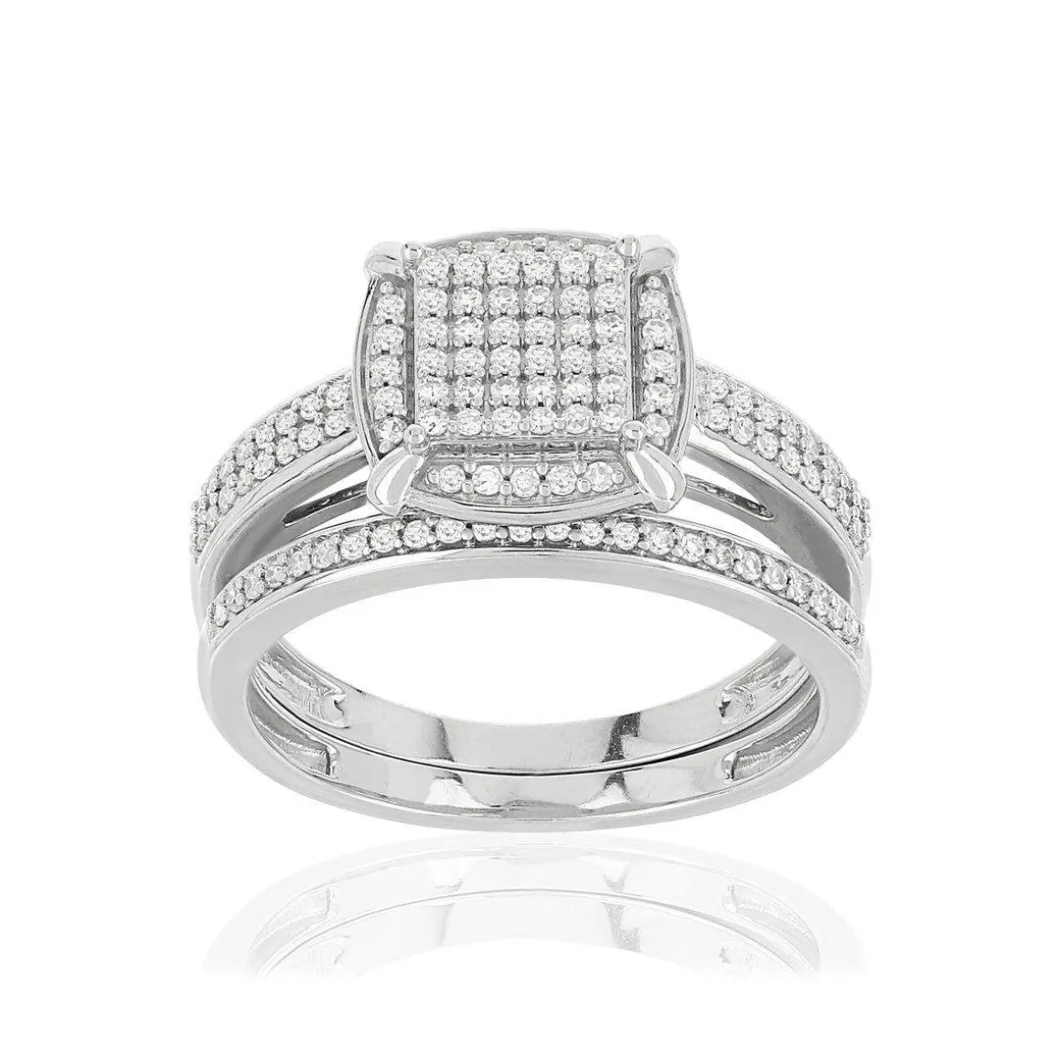 Bague argent 925 zirconias