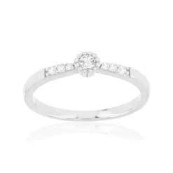 Bague argent zirconias