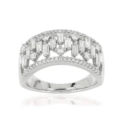 Bague argent 925 zirconias