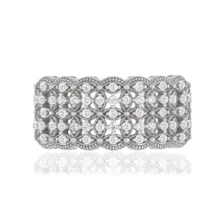 Bague argent 925, zirconias.