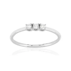 Bague argent zirconias