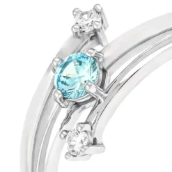 Bague argent zirconias
