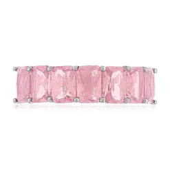 Bague argent 925 zirconias roses