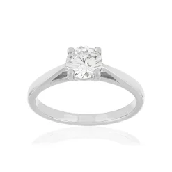 Bague argent zirconias serti 4 griffes
