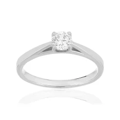 Bague argent zirconias serti 4 griffes