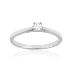 Bague argent zirconias serti 4 griffes