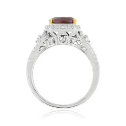 Bague argent 925 zirconia violet et blancs