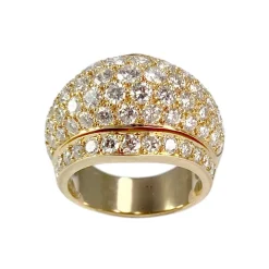 Bague Cartier Nigeria d'occasion or 750 jaune diamants