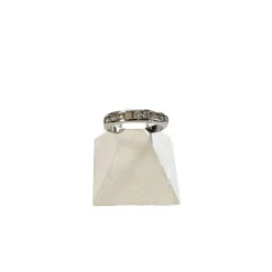 Bague demi-tour d'occasion or 750 blanc diamants