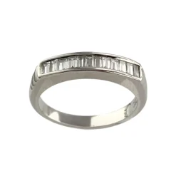 Bague Dhamani d'occasion or 750 blanc diamants