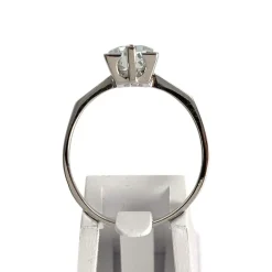 Bague d'occasion or 750 blanc aigue marine