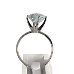 Bague d'occasion or 750 blanc aigue marine