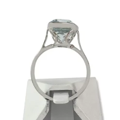 Bague d'occasion or 750 blanc aigue marine