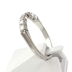 Bague d'occasion or 750 blanc diamants