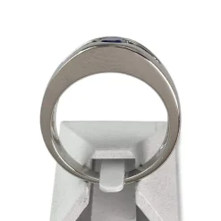 Bague d'occasion or 750 blanc diamant saphir