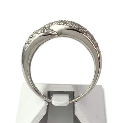 Bague d'occasion or 750 blanc diamants