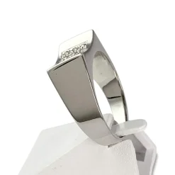 Bague d'occasion or 750 blanc diamants