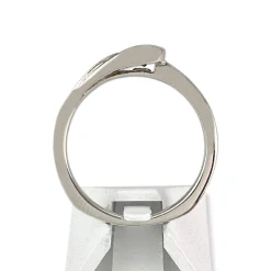 Bague d'occasion or 585 blanc diamants vert et blancs