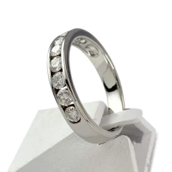 Bague d'occasion or 750 blanc diamants