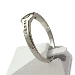 Bague d'occasion or 750 blanc diamants