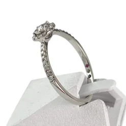 Bague d'occasion or 750 blanc diamant