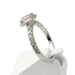 Bague d'occasion or 750 blanc diamants