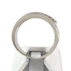 Bague d'occasion or 750 blanc diamants
