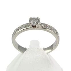 Bague d'occasion or 750 blanc diamants