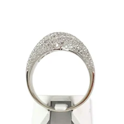 Bague d'occasion or 750 blanc diamants
