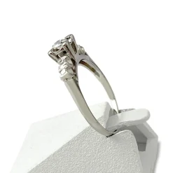Bague d'occasion or 750 blanc diamants