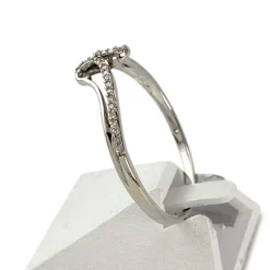 Bague d'occasion or 375 blanc diamants
