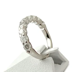 Bague d'occasion or 750 blanc diamants