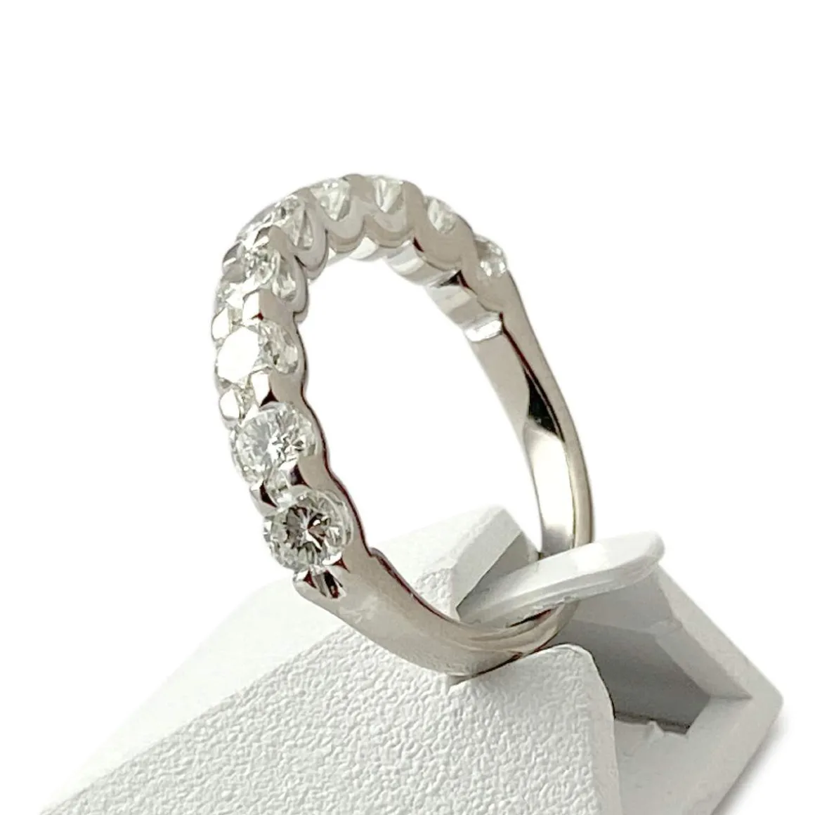 Bague d'occasion or 750 blanc diamants