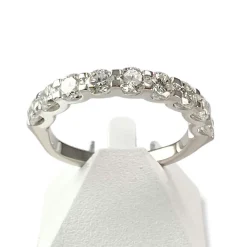 Bague d'occasion or 750 blanc diamants