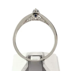 Bague d'occasion or 750 blanc diamants et saphirs