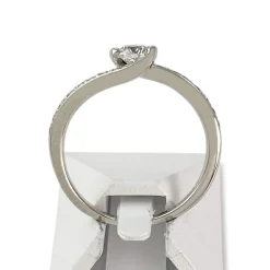 Bague d'occasion or 750 blanc diamants