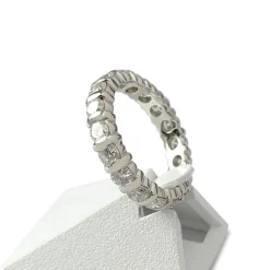 Bague d'occasion or 750 blanc diamants