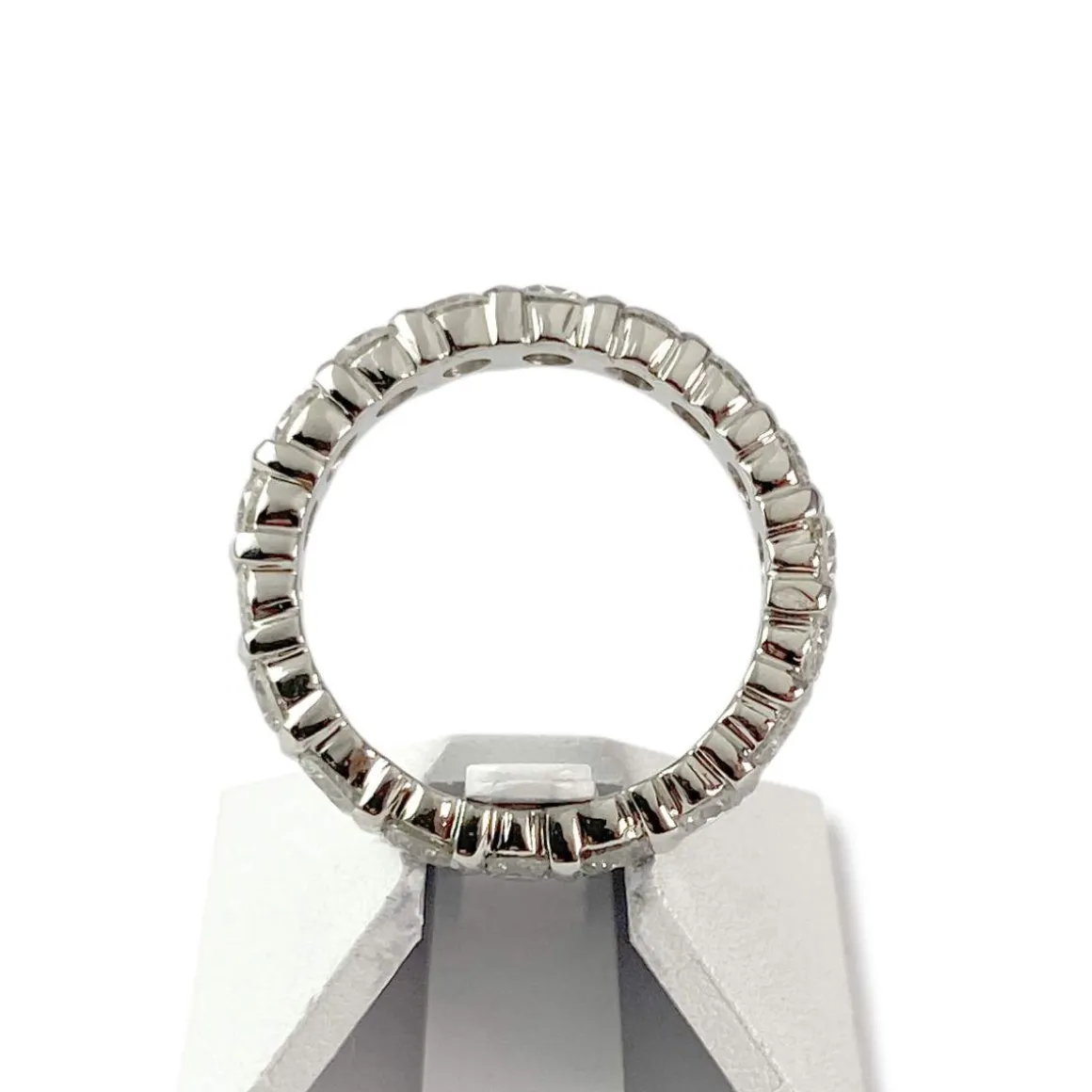 Bague d'occasion or 750 blanc diamants